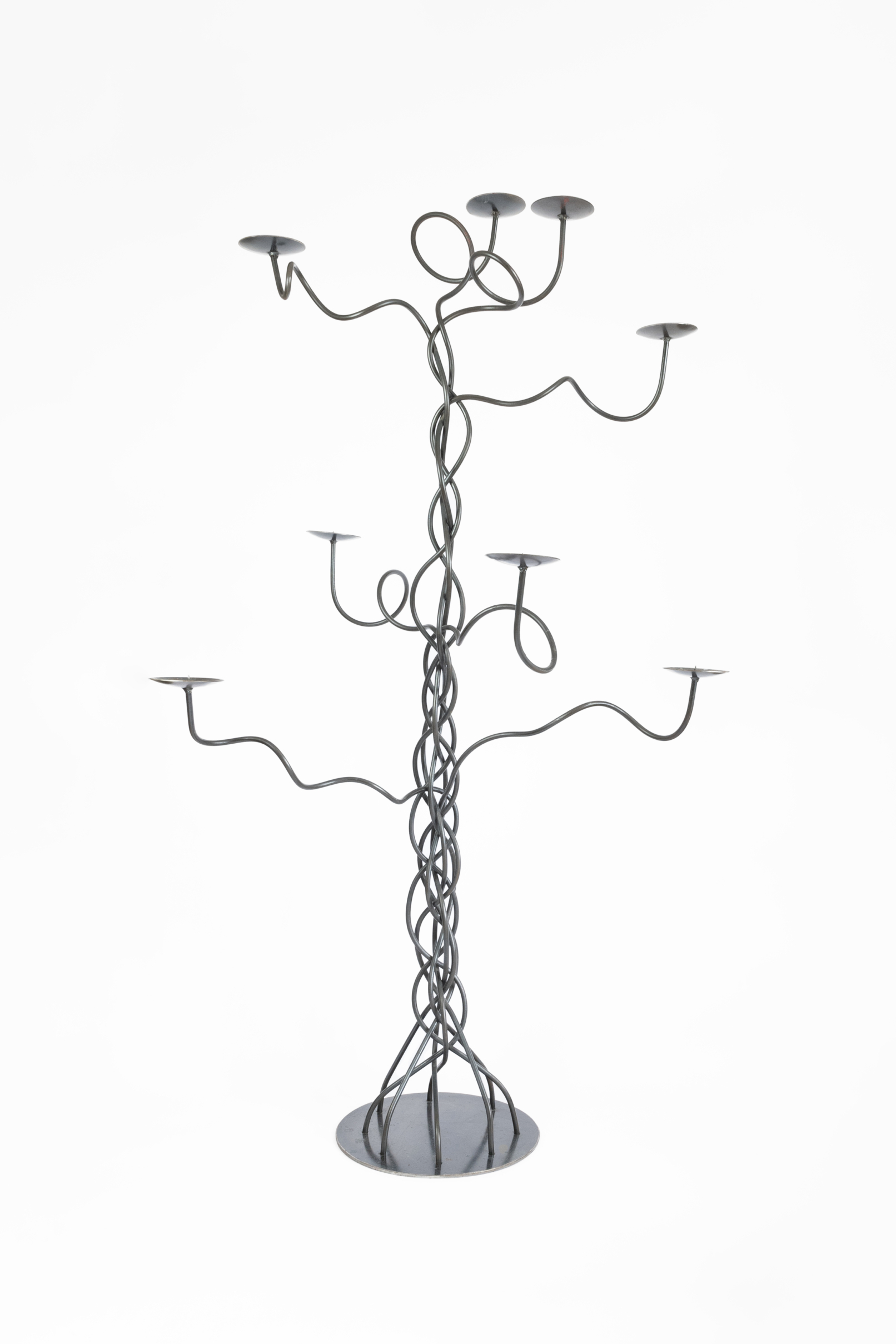 Wrought iron candle holder